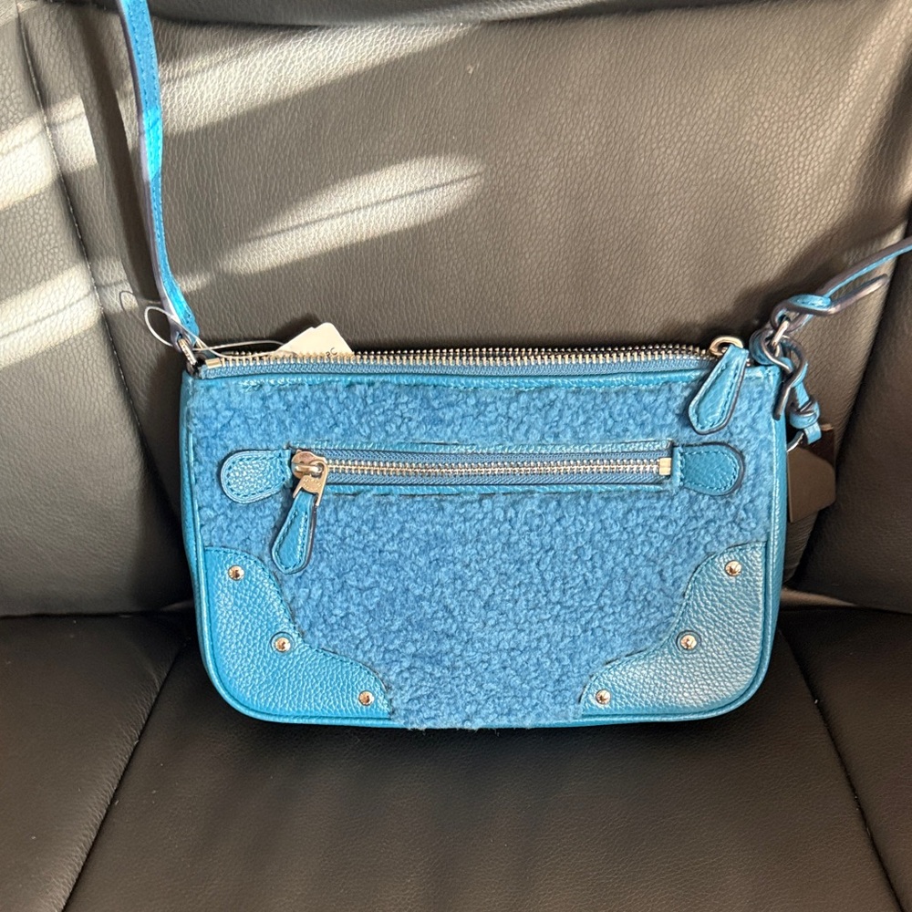Coach Teal Textured Crossbody Bag